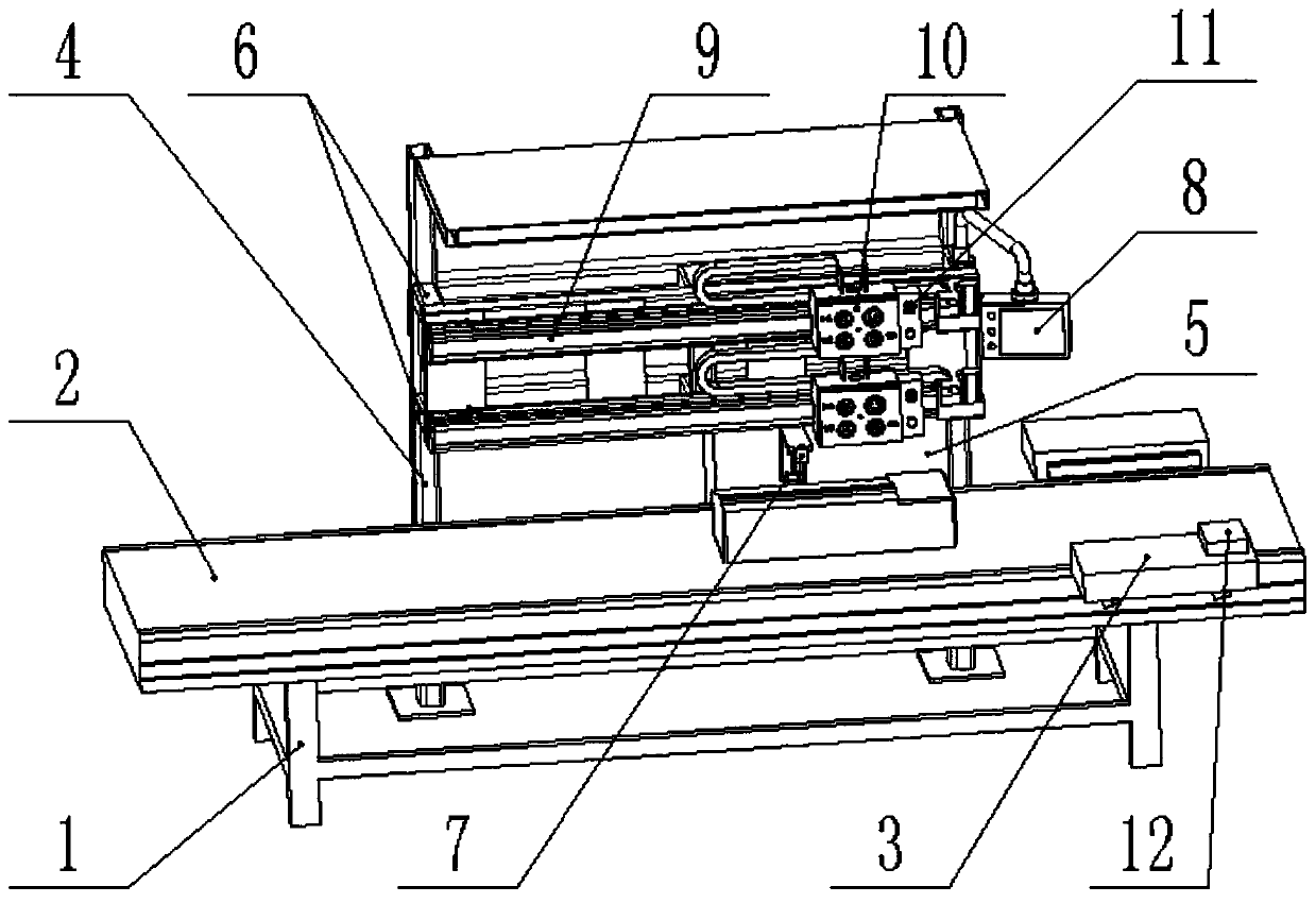 Electric safety test follower device for air conditioner sub-machine