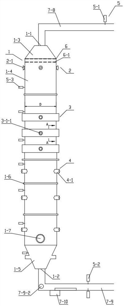 High-temperature bypass evaporation device for treating desulfurization wastewater