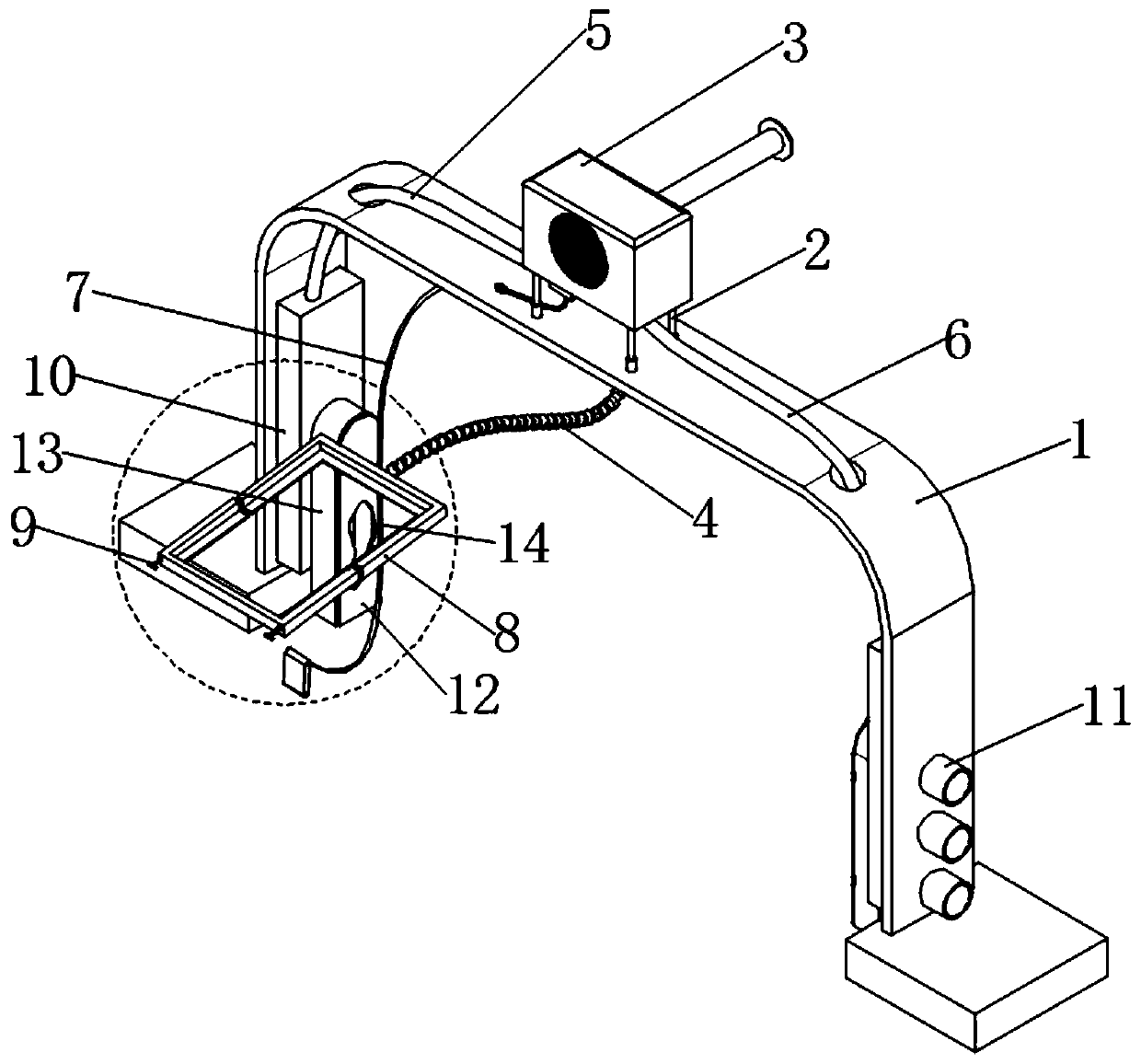 A dual-station fumigation and ear fumigation device capable of step-by-step treatment