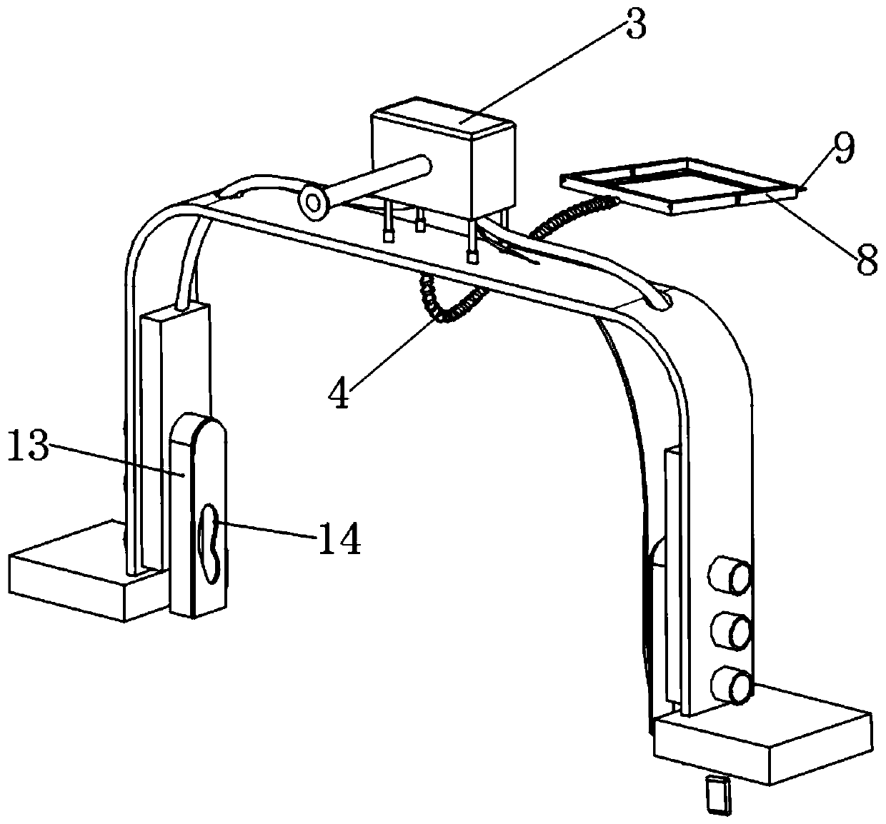 A dual-station fumigation and ear fumigation device capable of step-by-step treatment