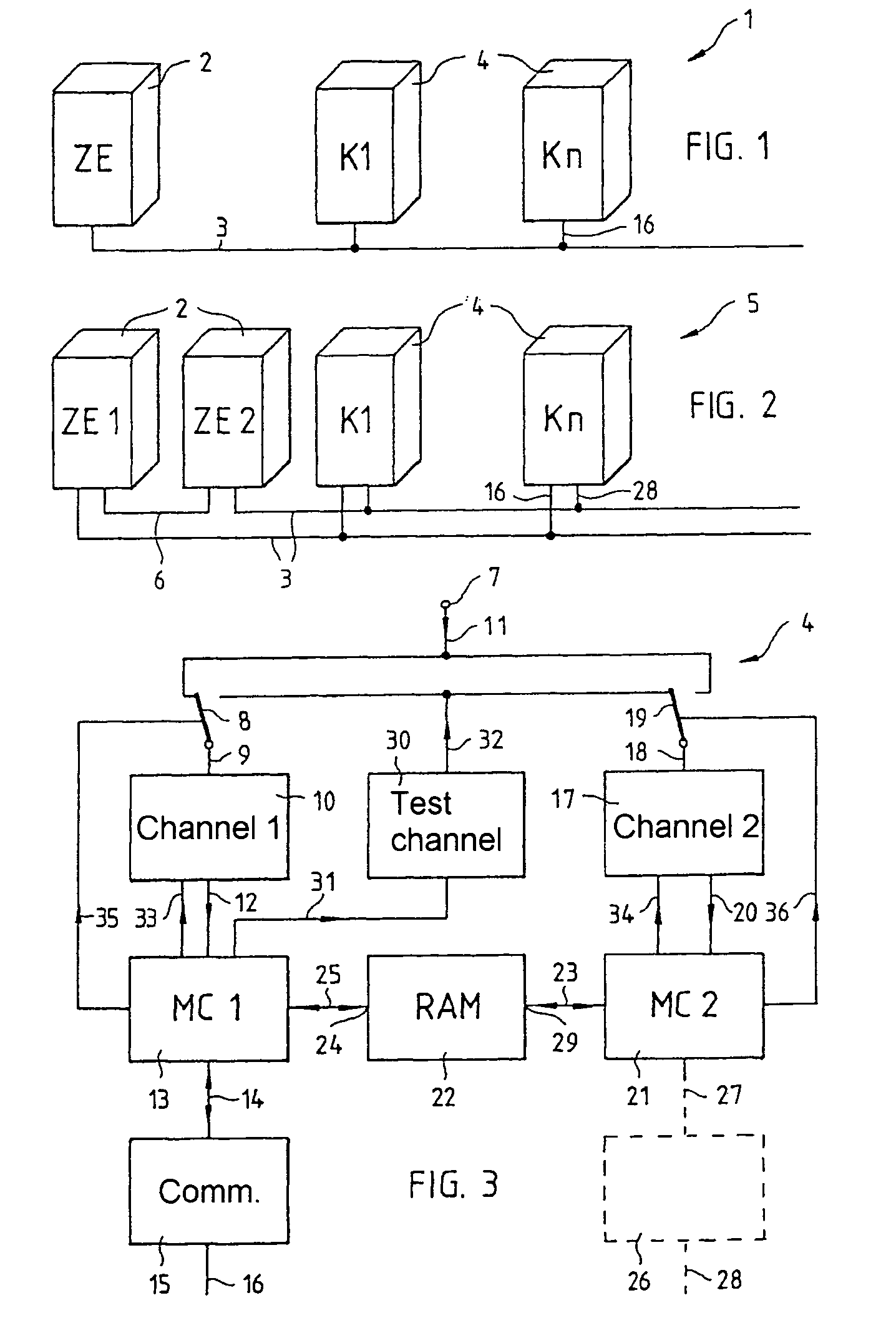 Peripheral component with high error protection for stored programmable controls