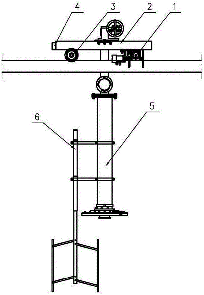 Fluid canning crane pipe automatic-alignment device