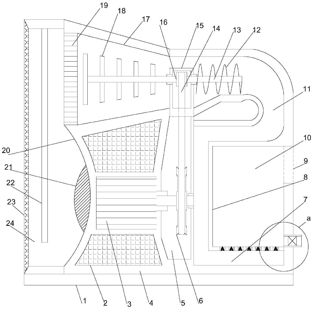 Dedusting device for quartz processing