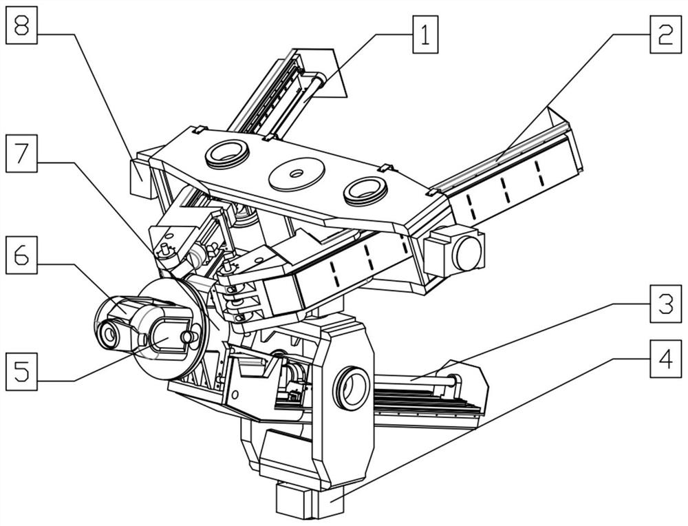 Rigidity modeling method for Cartesian space at tail end of parallel-serial robot