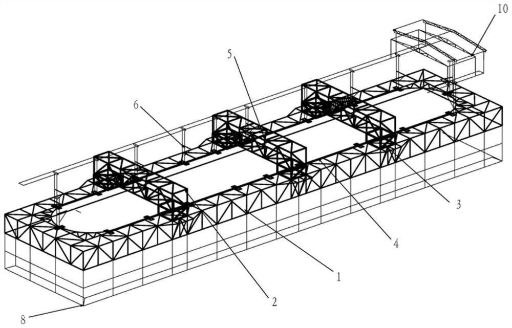 Hydraulic construction method for slip form of concrete gate pier