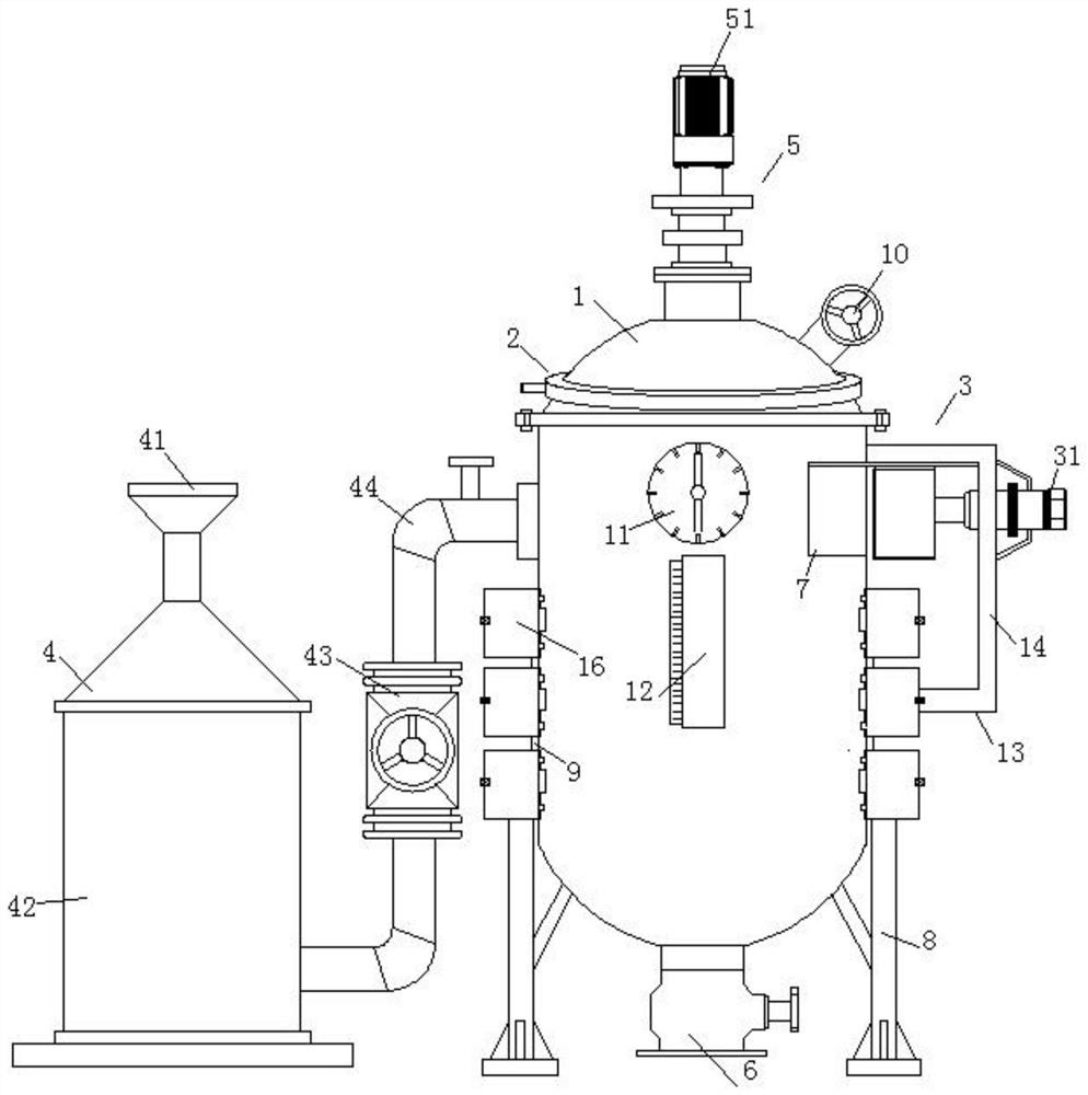 A coil type chemical reaction tank