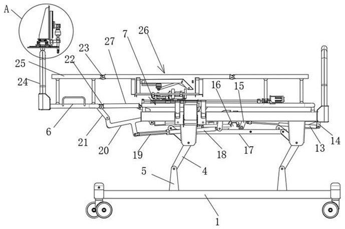 Nursing auxiliary feeding device and feeding mechanism for intensive care unit