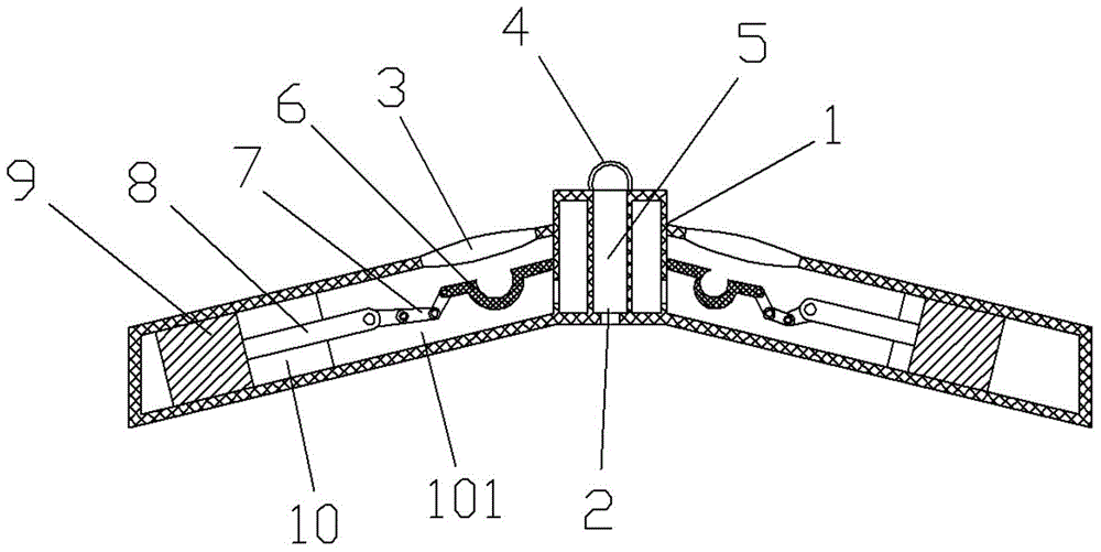 A bimetal sheet heat-collecting temperature-photosensitive automatic center-of-gravity adjustment device