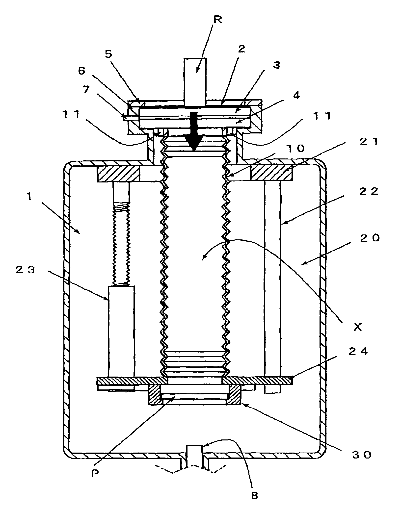 Device for vacuum processing