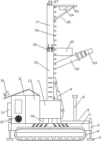 Pouring type pile driver and pile driving method therefor