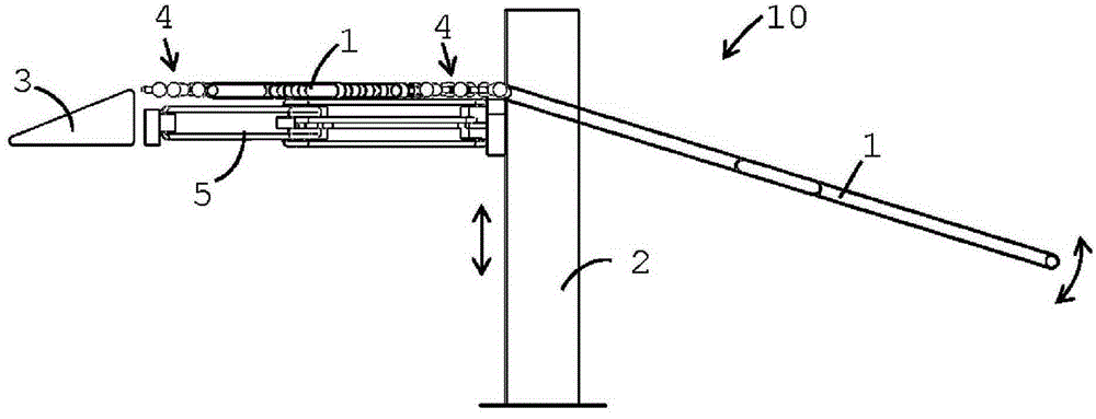 Conveyor device for loading or unloading piece goods which can be singulated