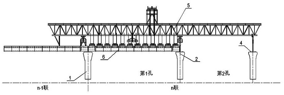 Rapid construction method of continuous rigid frame bridge