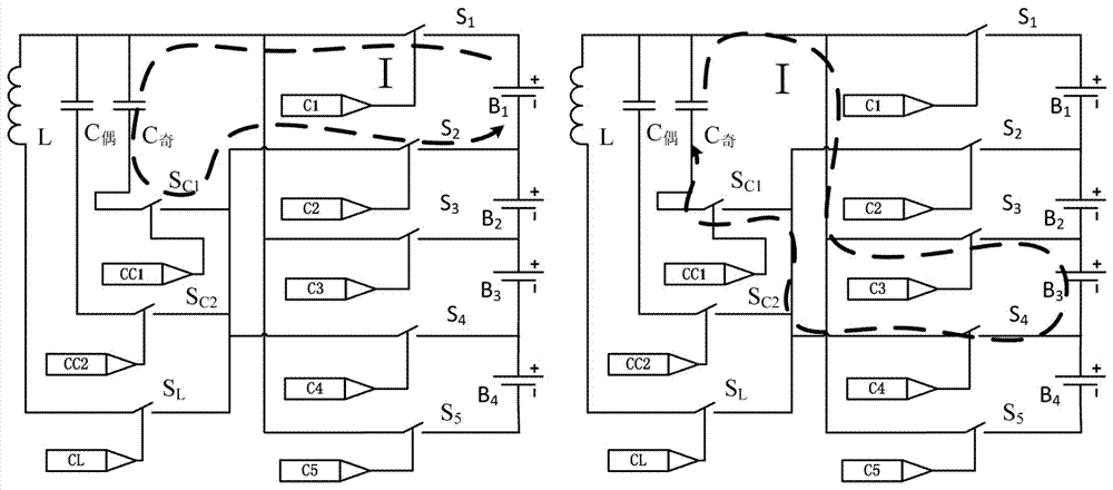 Inductance-capacitance dual-energy storage component-based series battery pack equalization circuit