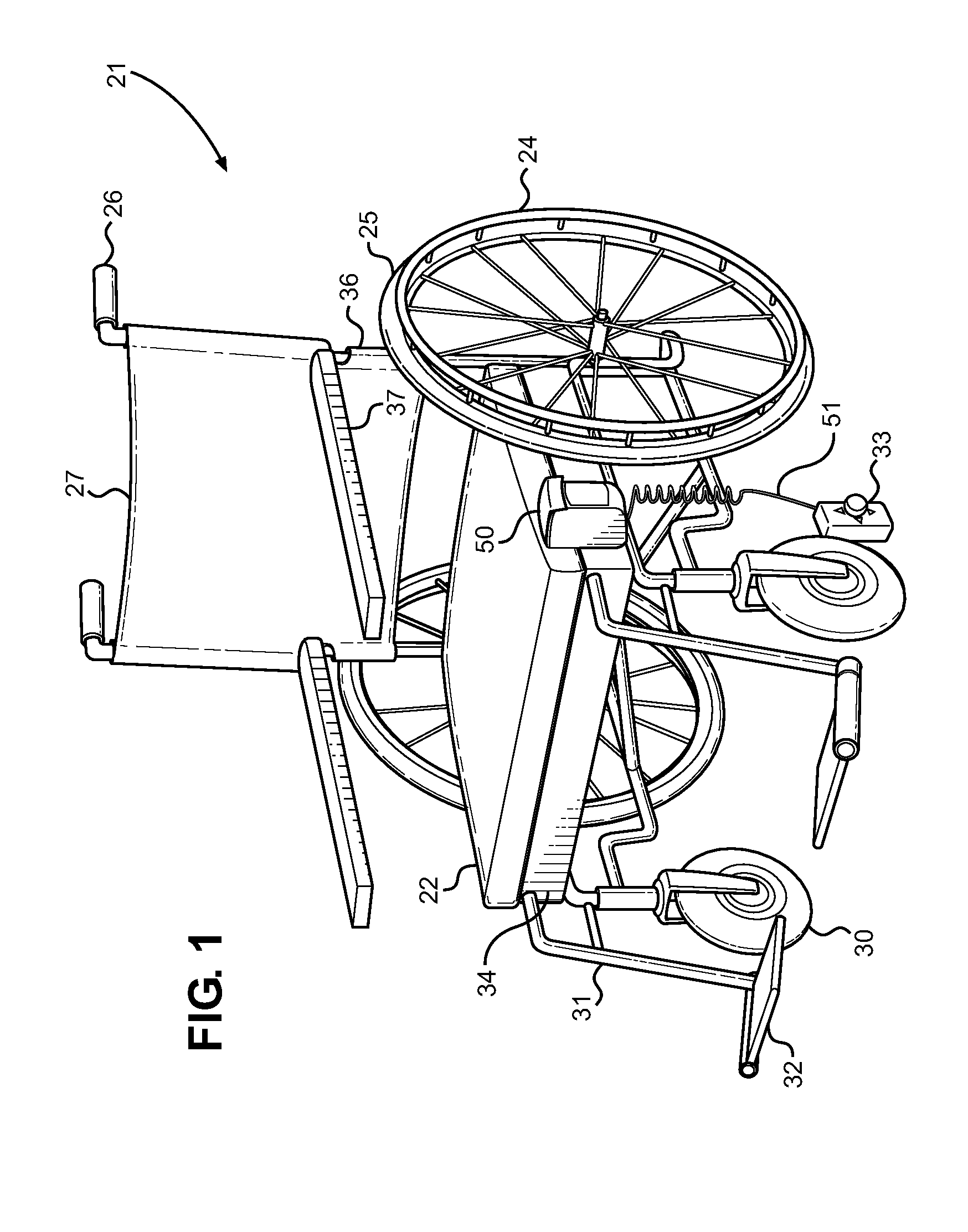 Wheelchair with Automatic Seat Lift Mechanism