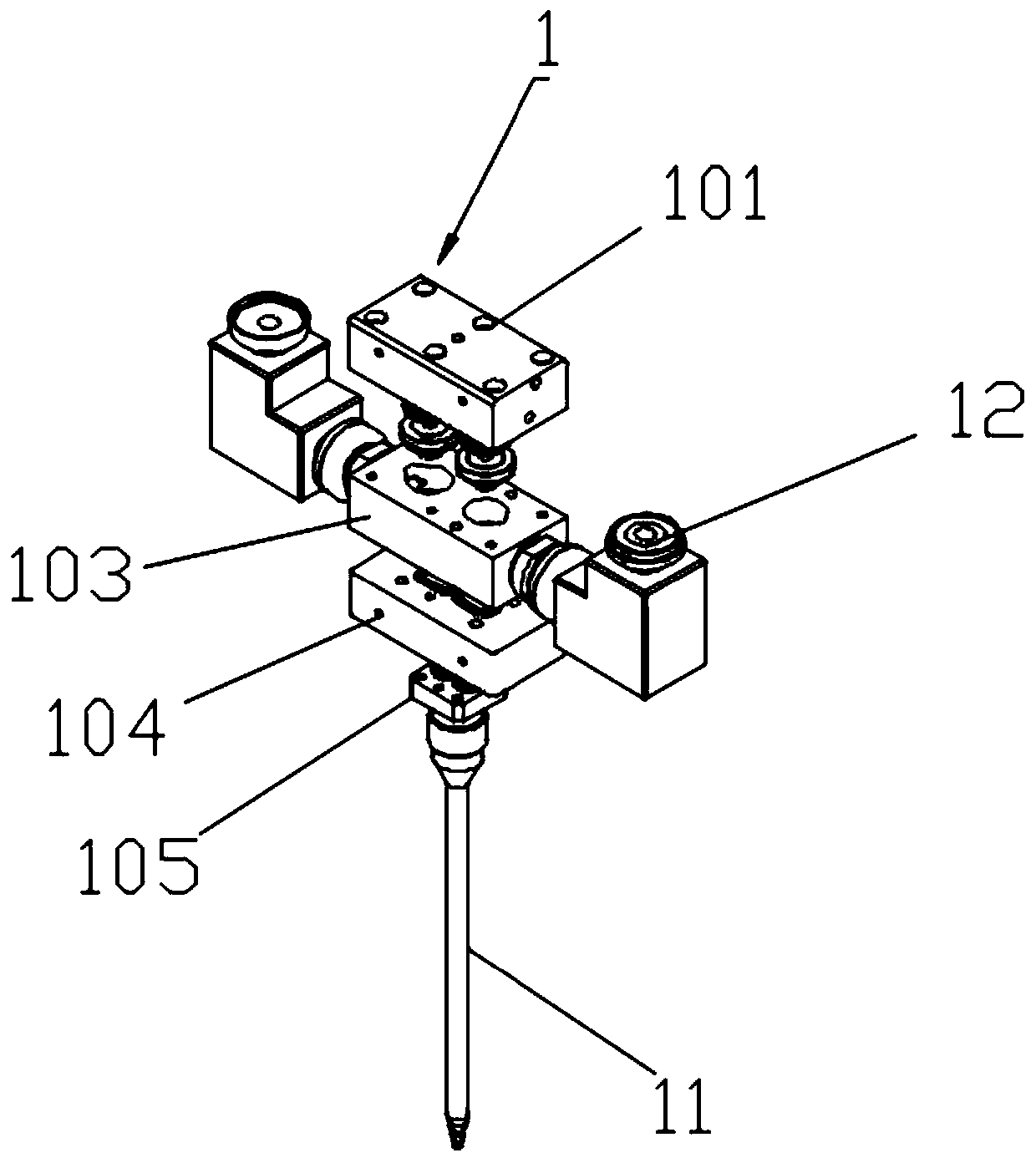 Gear pump glue injecting head