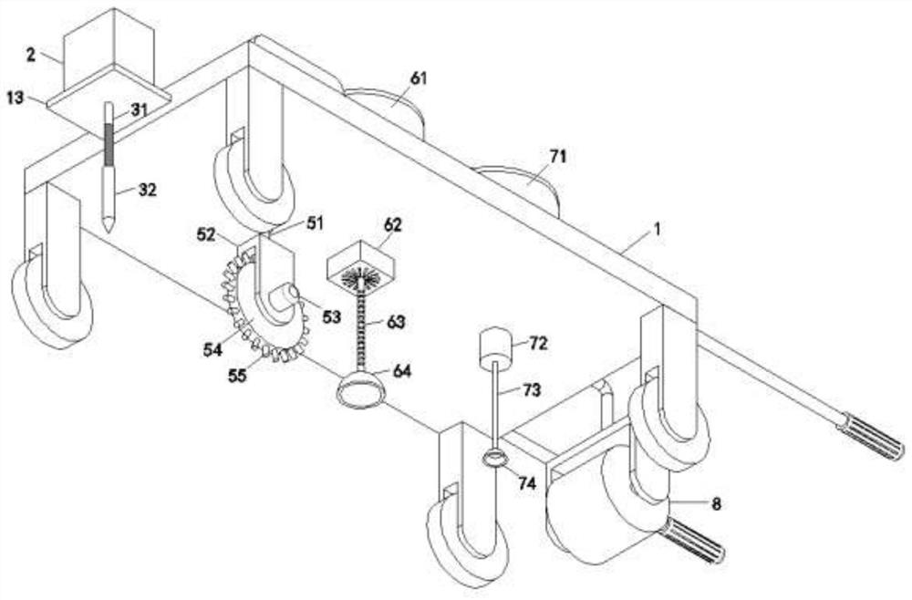 Crack repairing device with cleaning function for highway construction