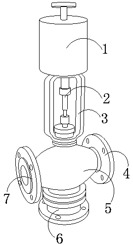 Three-way air pressure adjusting valve