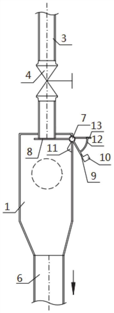 Anti-splashing centralized water and gas discharging funnel and method