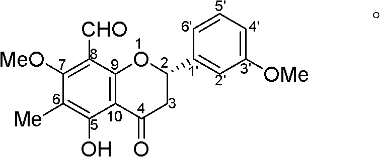 Flavanone compound and application thereof