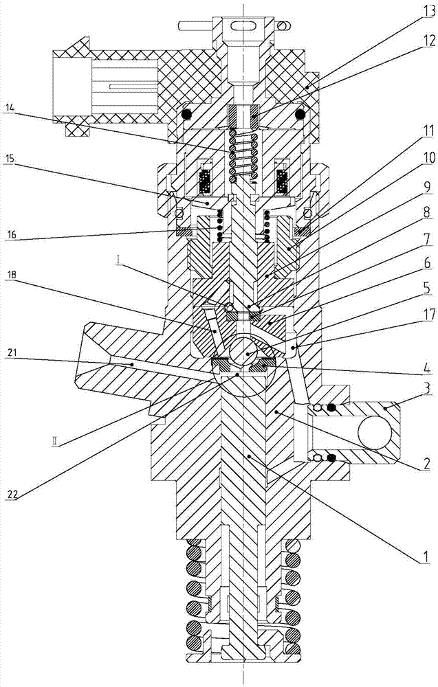 Diesel engine single pump with high oil suction capacity