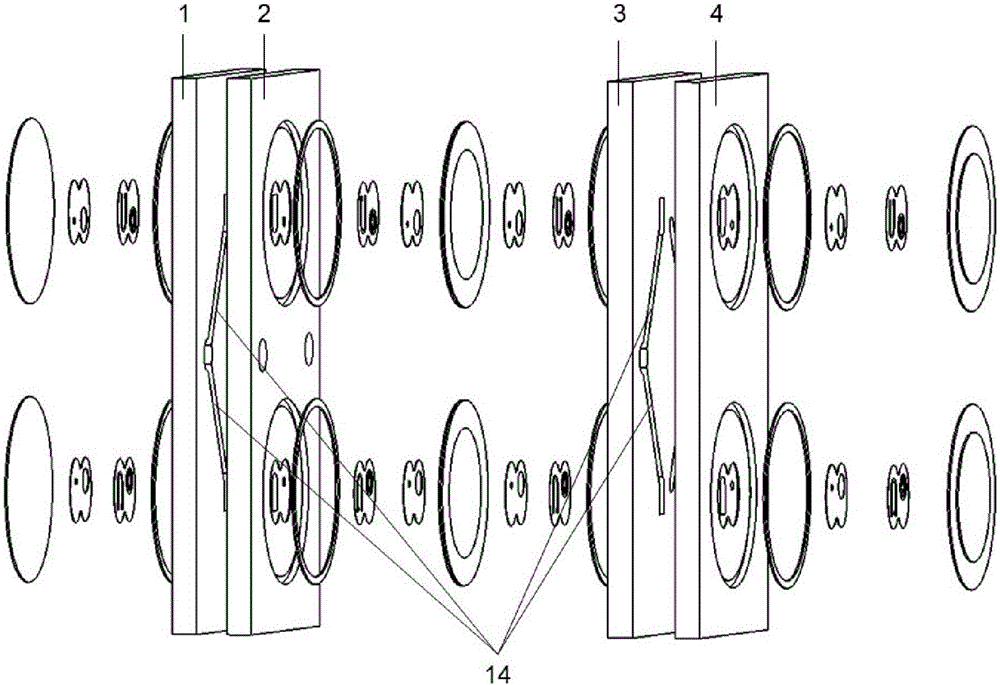 Integrated type high-flow piezoelectric pump