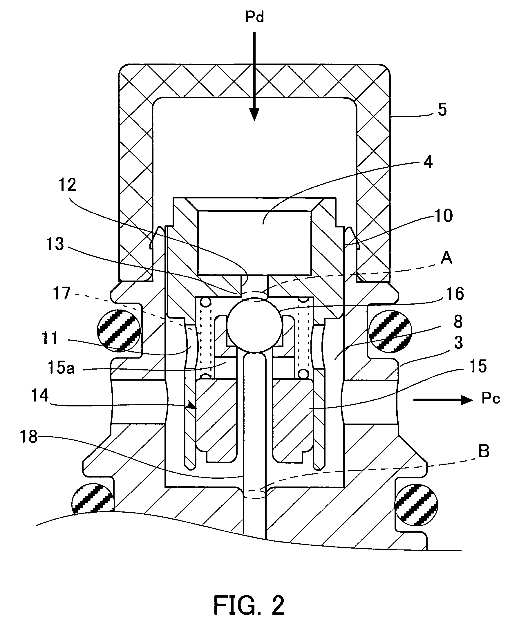 Control valve for variable displacement compressor