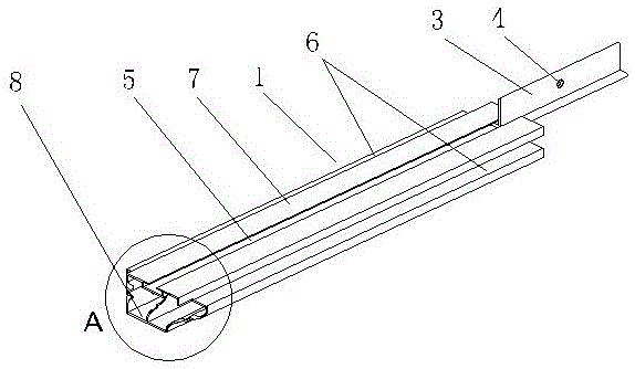 A ceiling keel and a combined three-dimensional ceiling composed of it