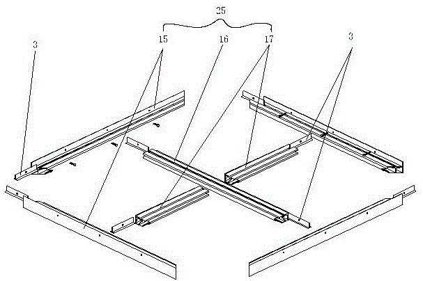 A ceiling keel and a combined three-dimensional ceiling composed of it