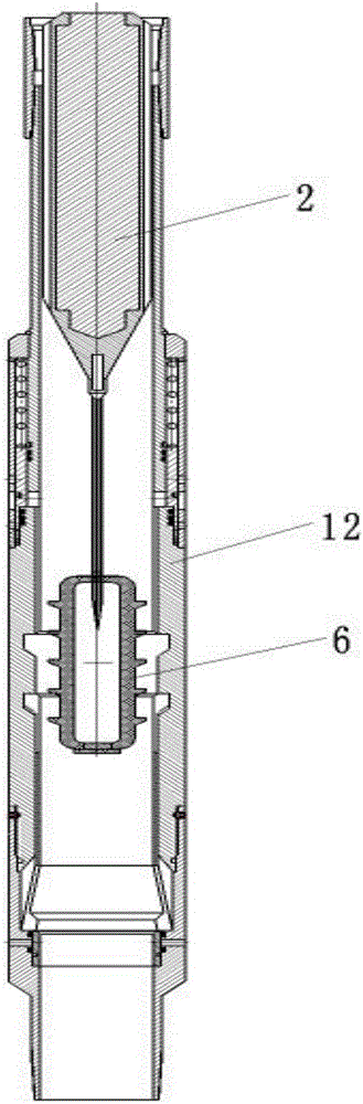 Drilling-free hierarchical cementing method and cementing device