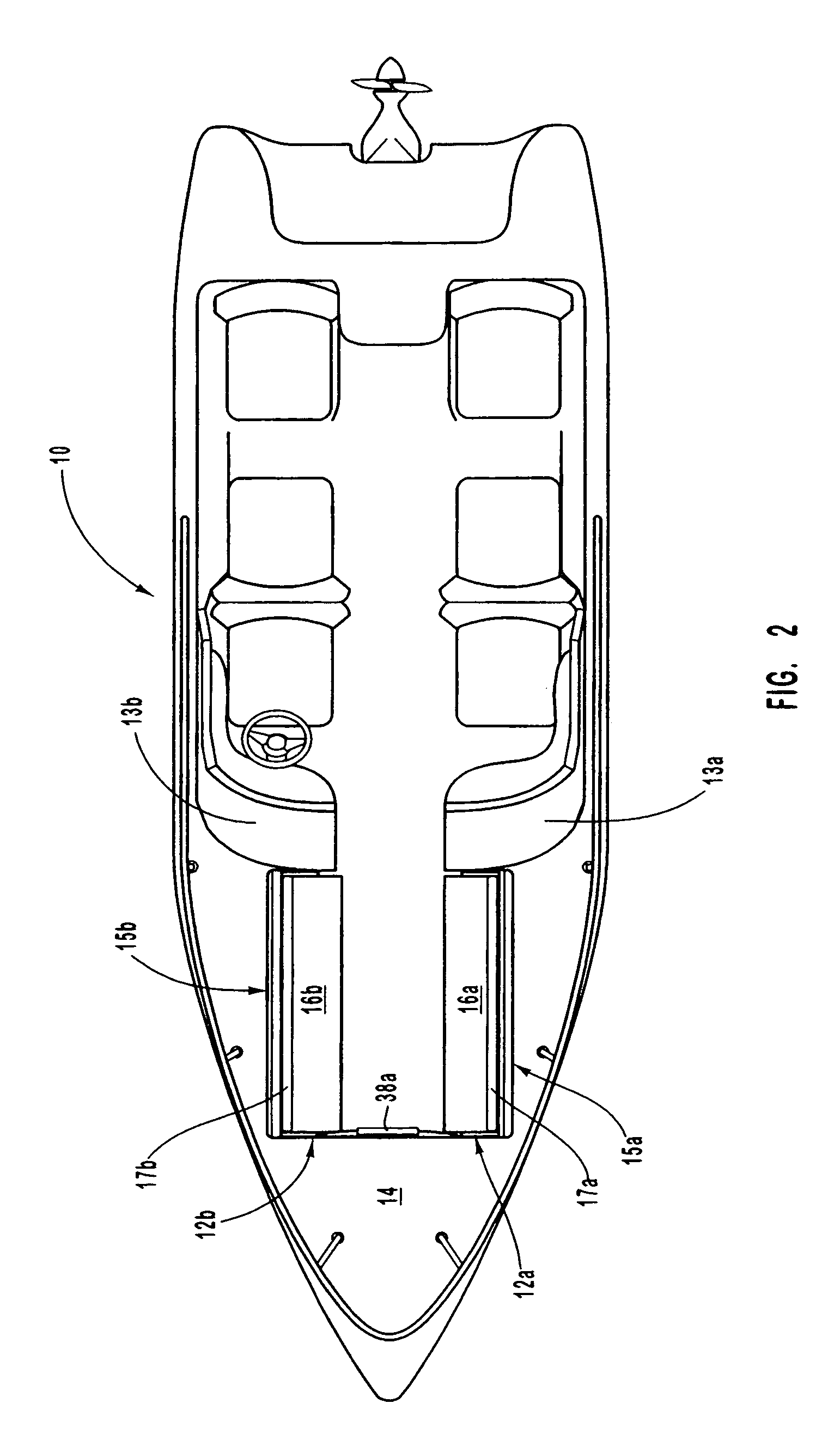 Combination seating and decking for an open bow boat