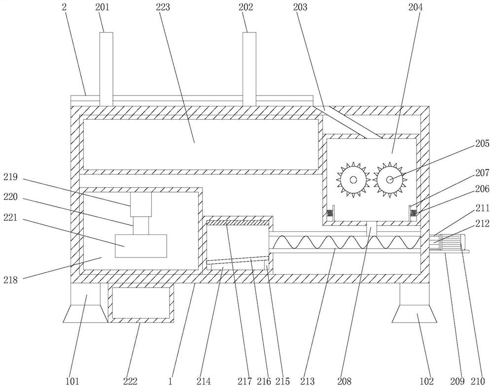 High-temperature processing device capable of automatically recycling waste fibers