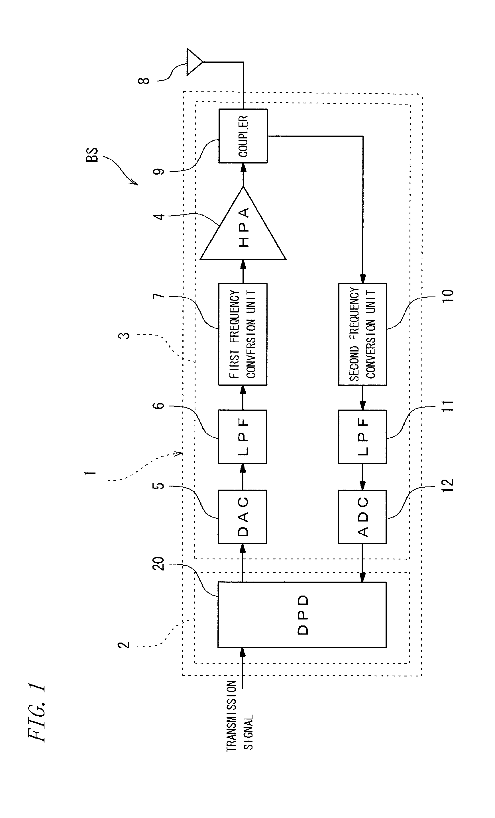 Amplifying device and wireless transmission device using the same