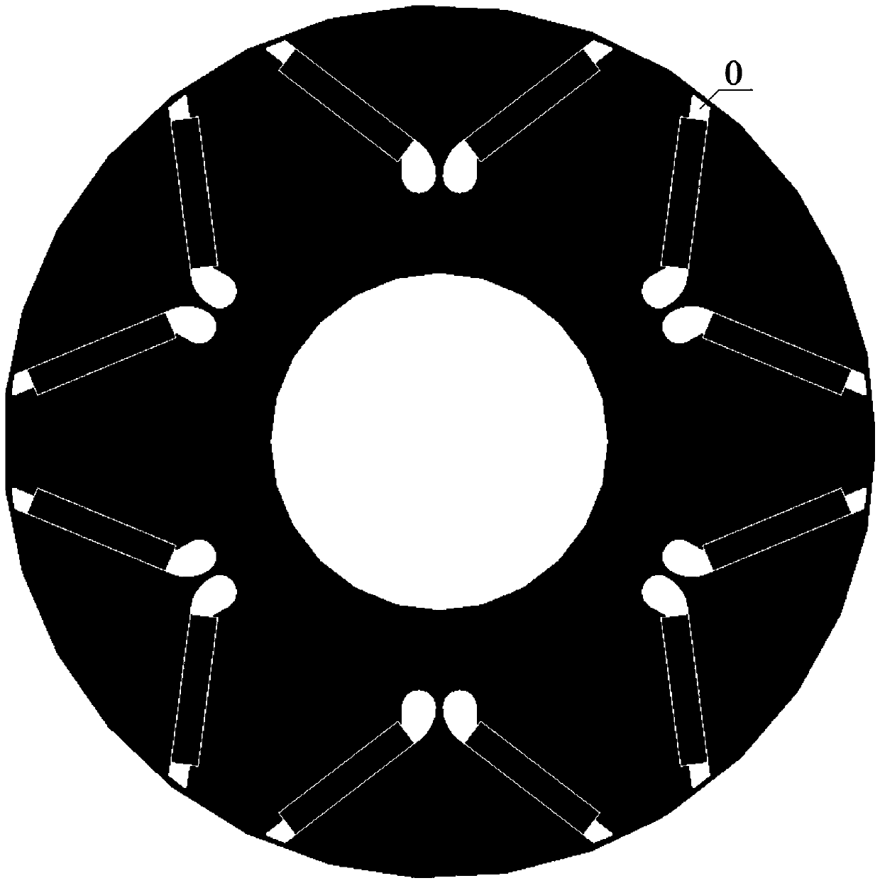 Built-in permanent magnet synchronous motor and rotor magnetic bridge thereof