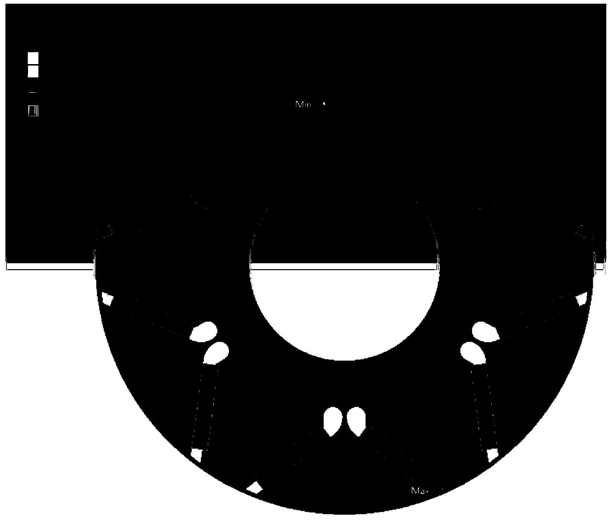 Built-in permanent magnet synchronous motor and rotor magnetic bridge thereof