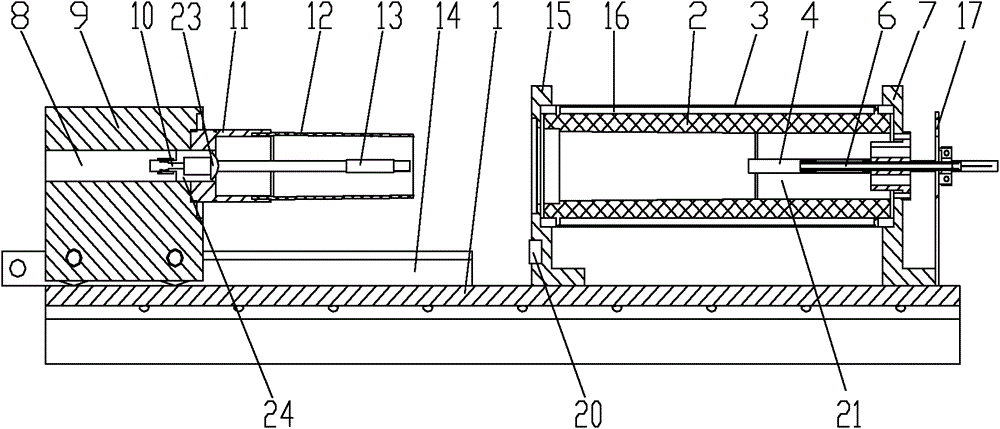 Device for testing heat resistance of nonmetal material