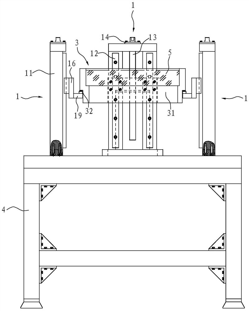 A vertical interferometer standard mirror clamping device and method for surface shape detection of optical components
