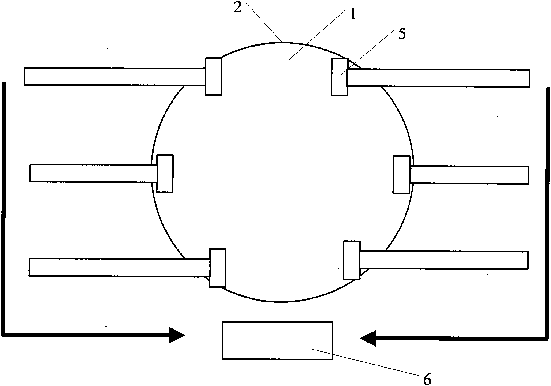 Cylindrical continuous-casting tundish
