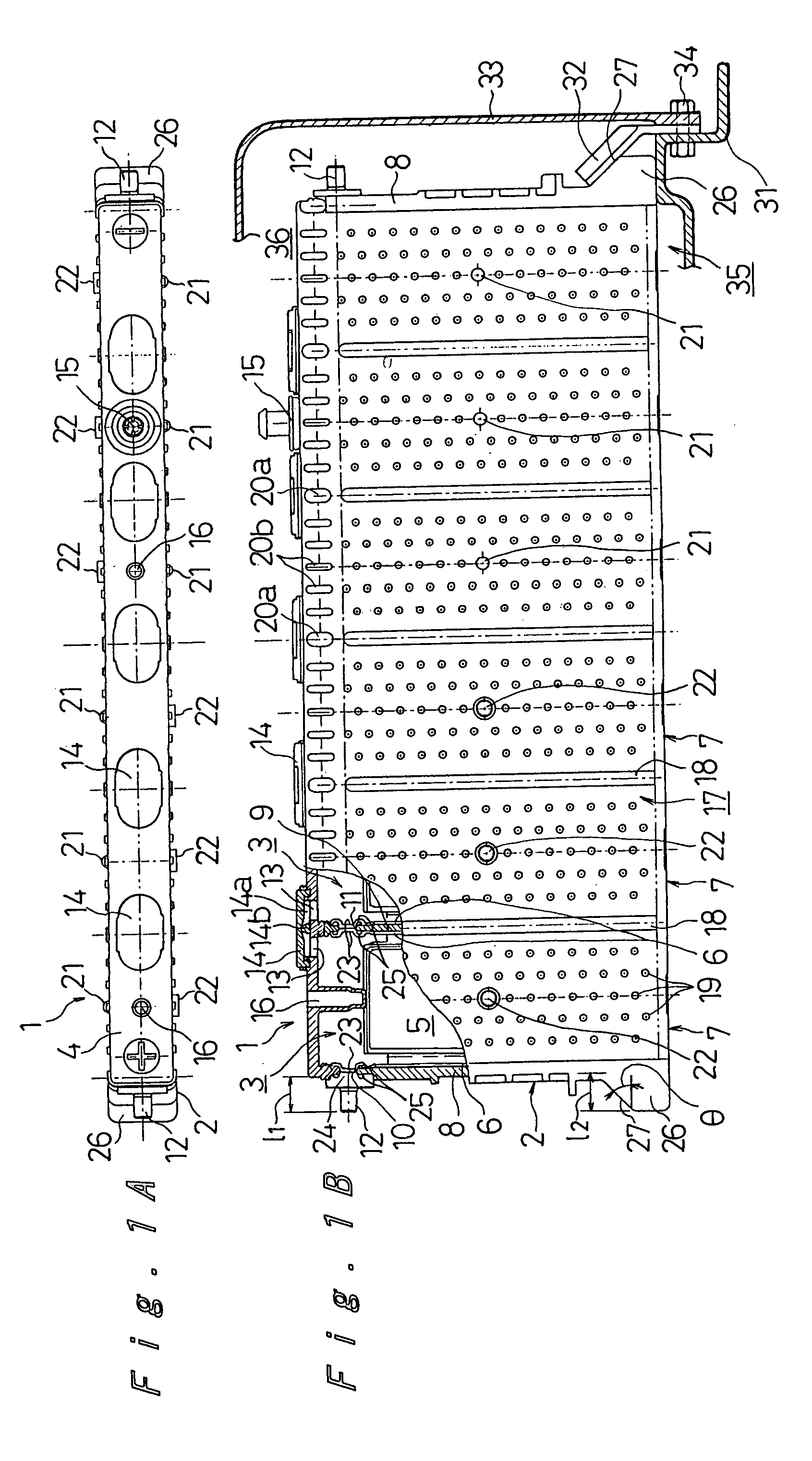 Structure for electrode terminals of battery module