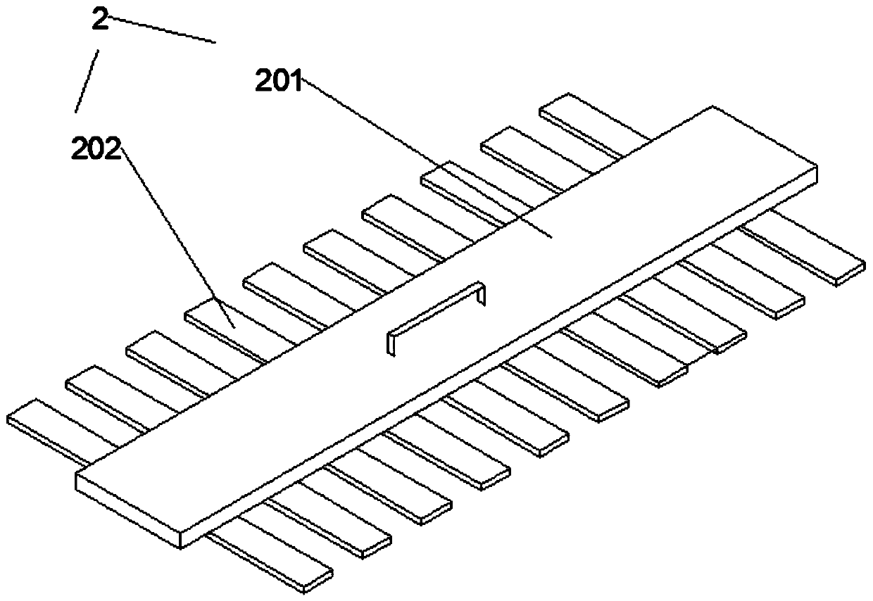 Device for directionally distributing steel fibers and application thereof