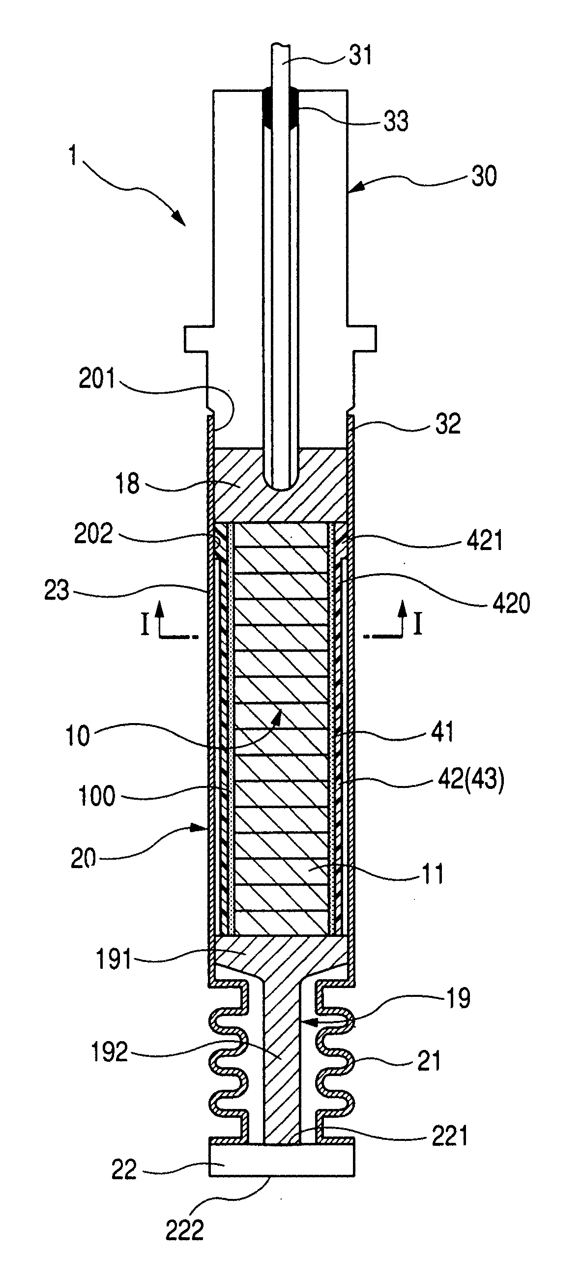 Piezoelectric actuator and method of producing the same