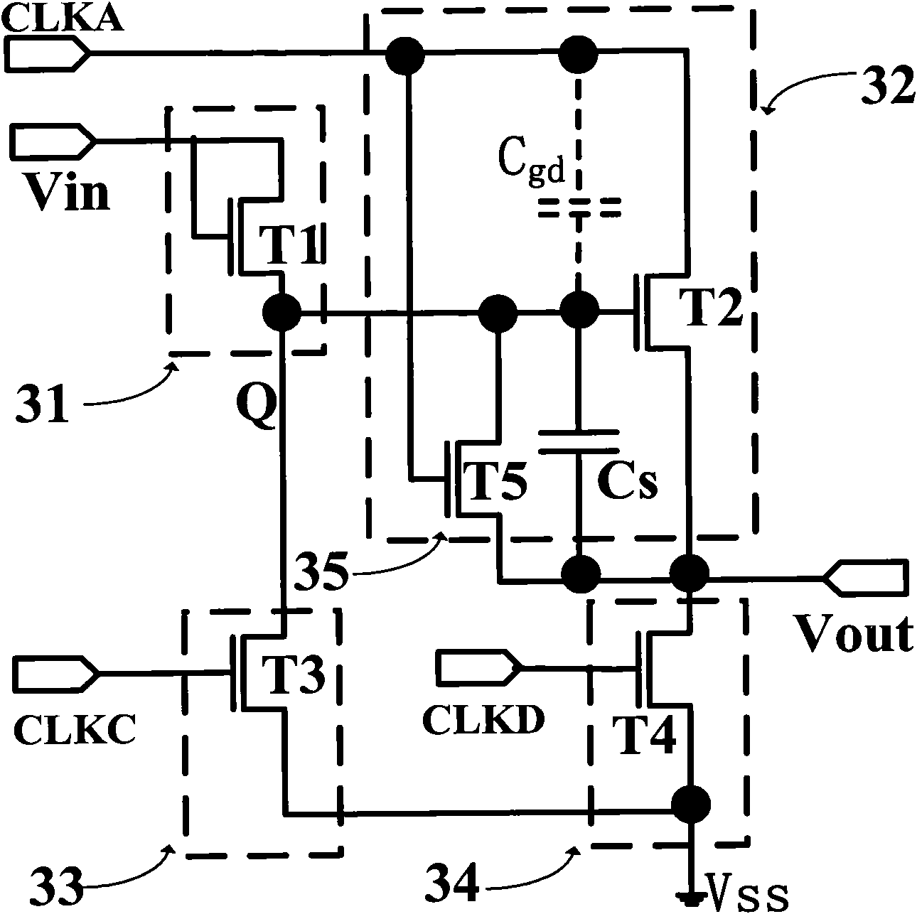Grid electrode driving circuit unit, a grid electrode driving circuit and a display device