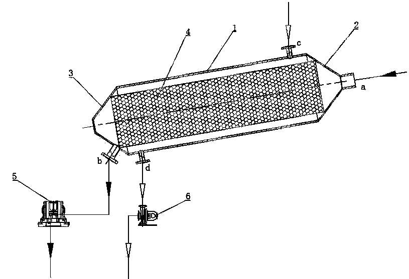 Resin collecting and washing device for sodium heparin