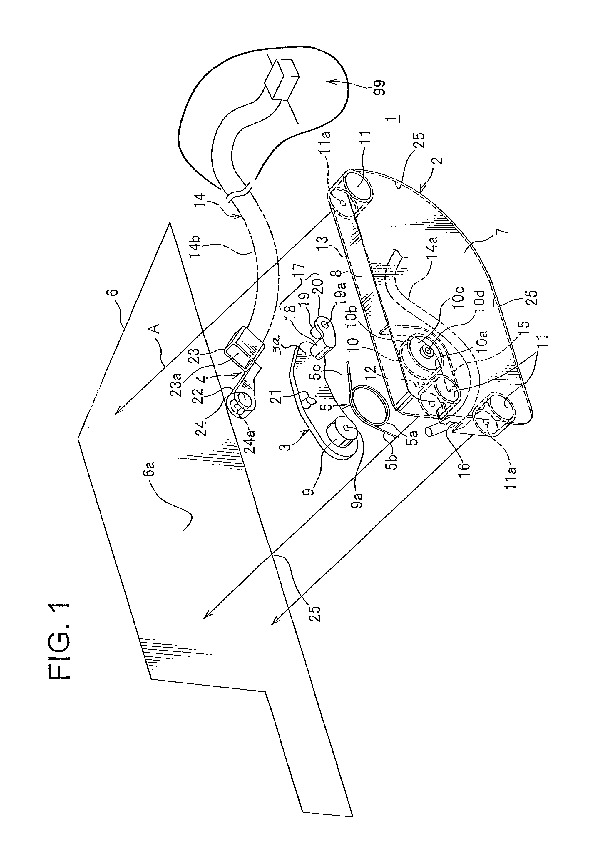 Power supplying system for a sliding structure