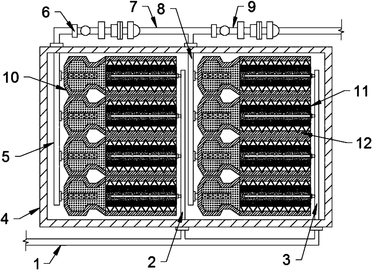 Multi-filter core combined flue gas purifying processing device