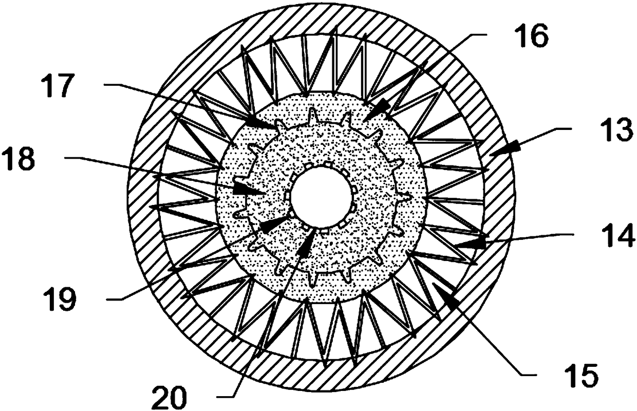 Multi-filter core combined flue gas purifying processing device