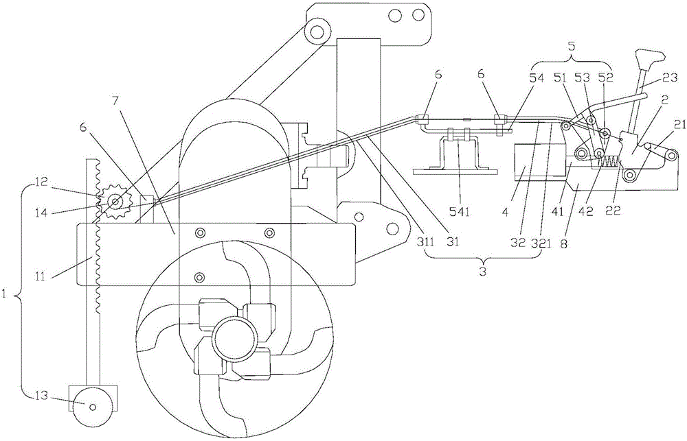Automatic tilling depth control device applied to tillage machine tool