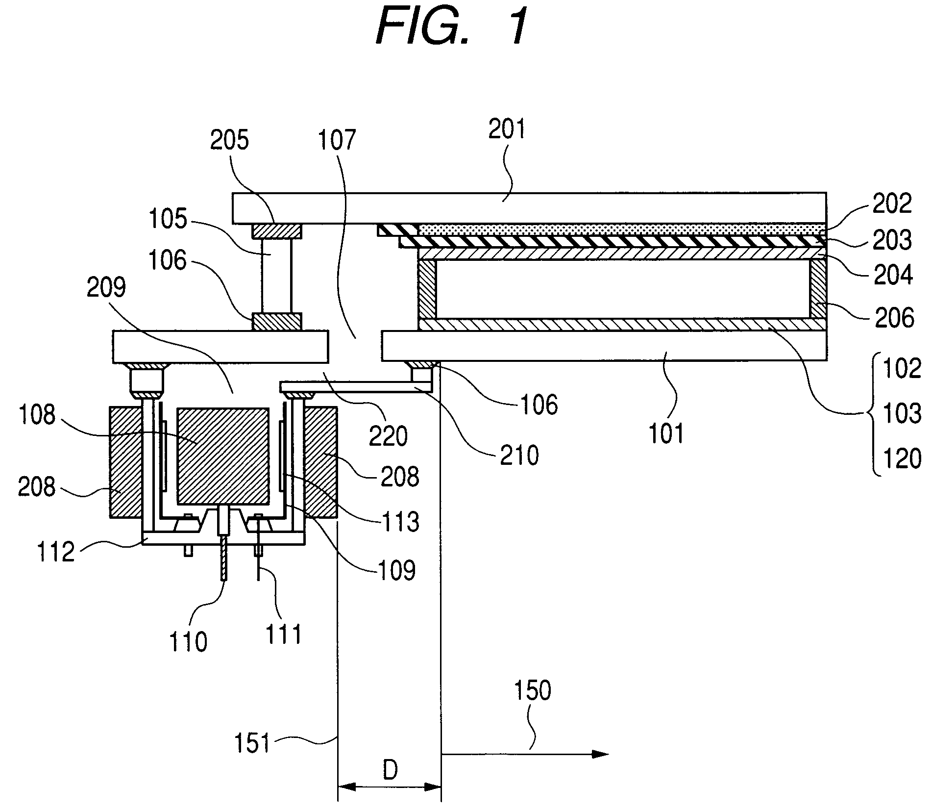 Image display apparatus with particular ion pump location