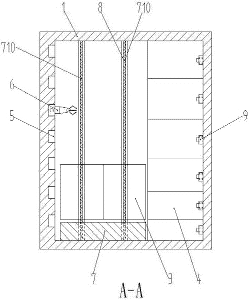 High-rise building goods delivery system storage box capable of automatically disposing detention goods