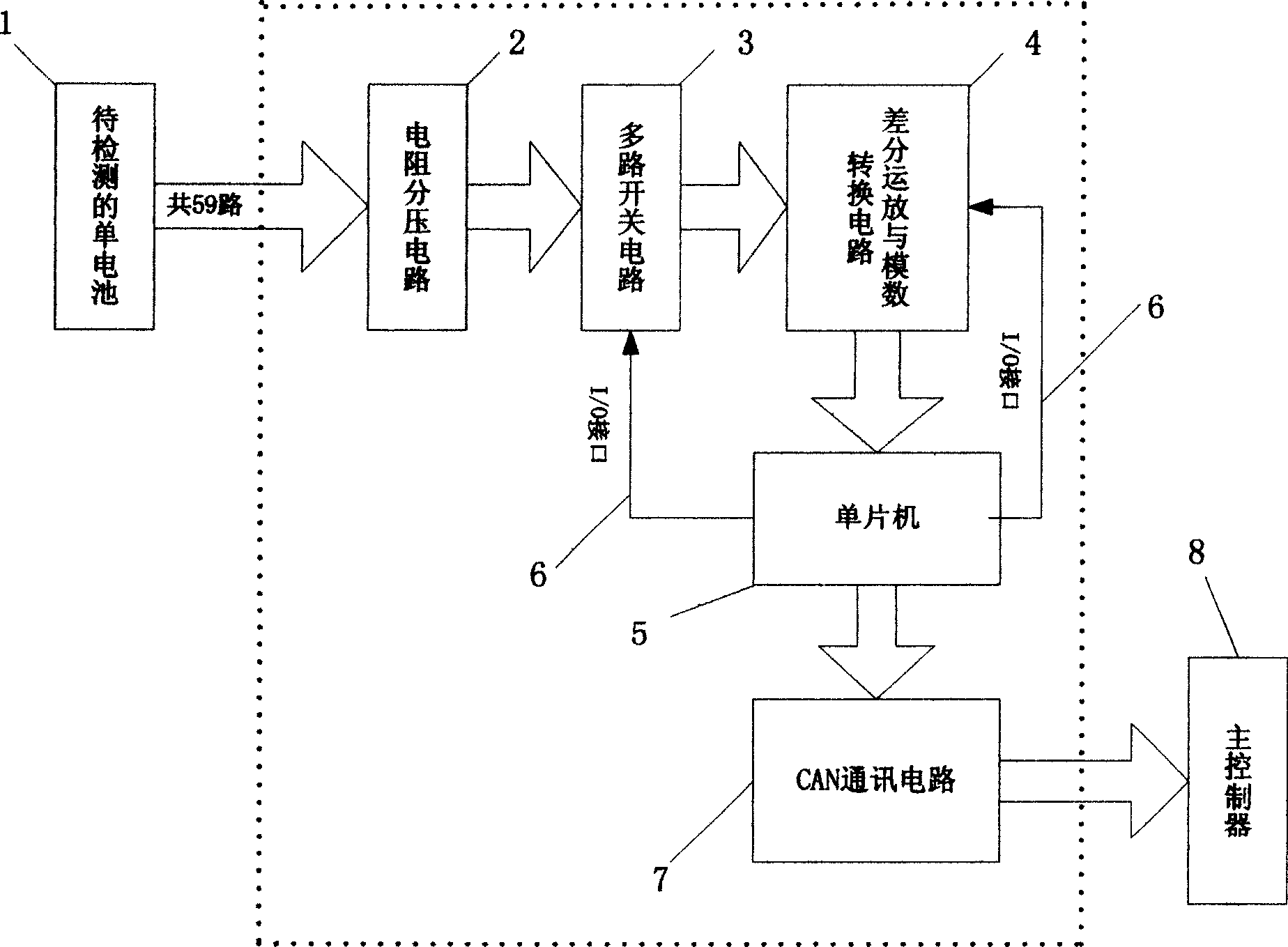 Single chip voltage monitor for vehicle fuel cell stack