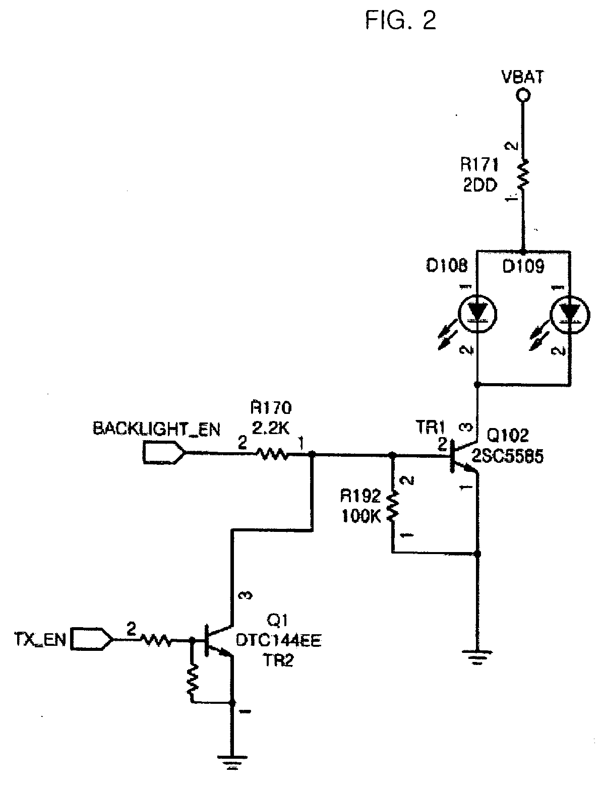 Circuit and method for saving power of a mobile communication terminal